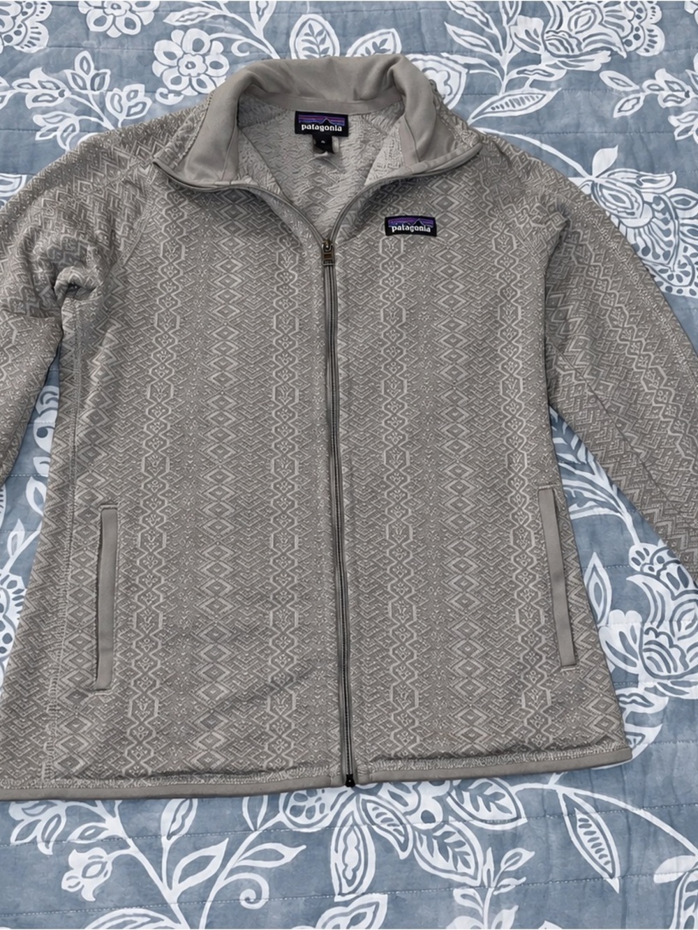 Patagonia Women's Taupe Patterned Full-Zip Jacket